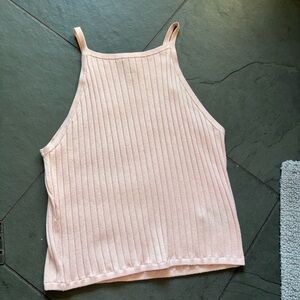 H&M Pink Ribbed Tank Top